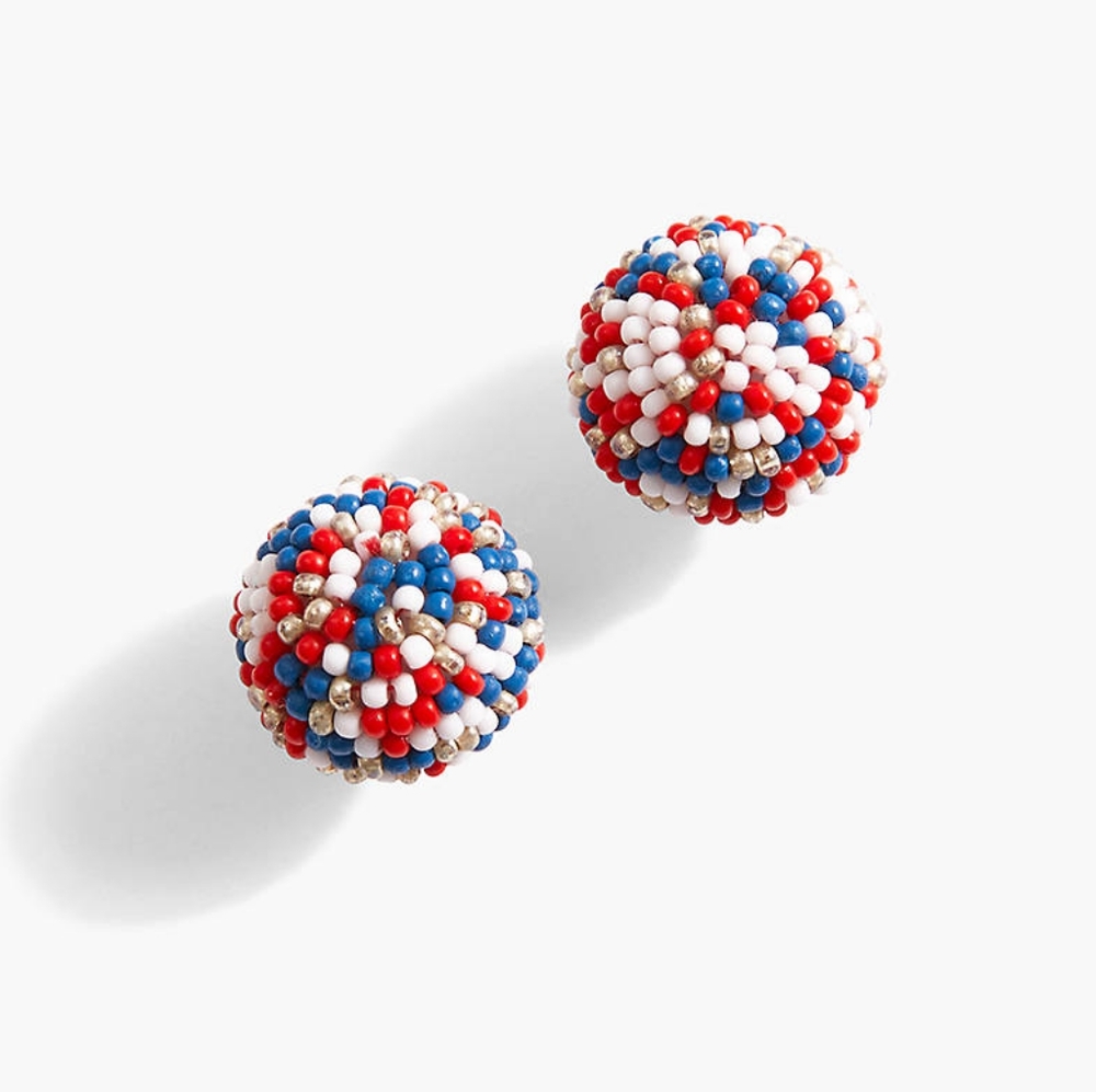 Lane Bryant americana bead stud earrings